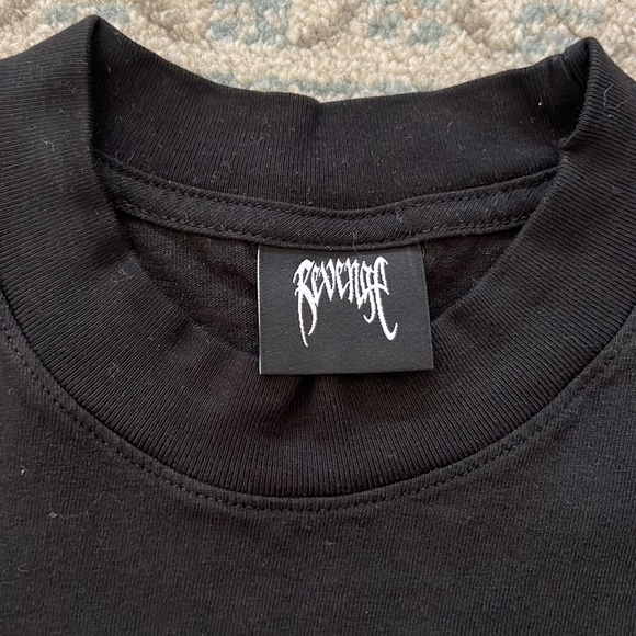 Revenge Basic Embroidered Crewneck Tshirt | Large, Black - Picture 7 of 13